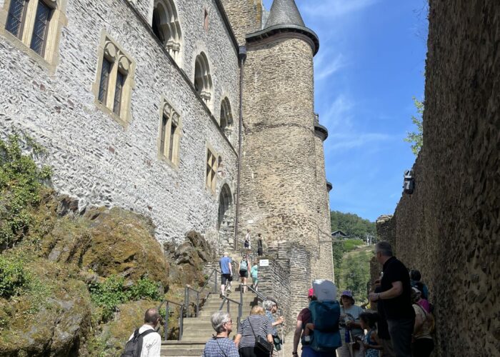 Tour Participants visiting Vianden Castle.